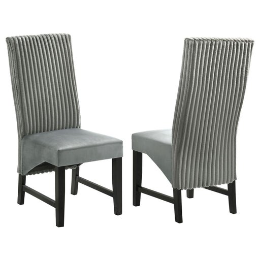 Barrand Upholstered Dining Side Chair Grey (Set of 2) - Walo Furniture