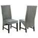 Barrand Upholstered Dining Side Chair Grey (Set of 2) - Walo Furniture