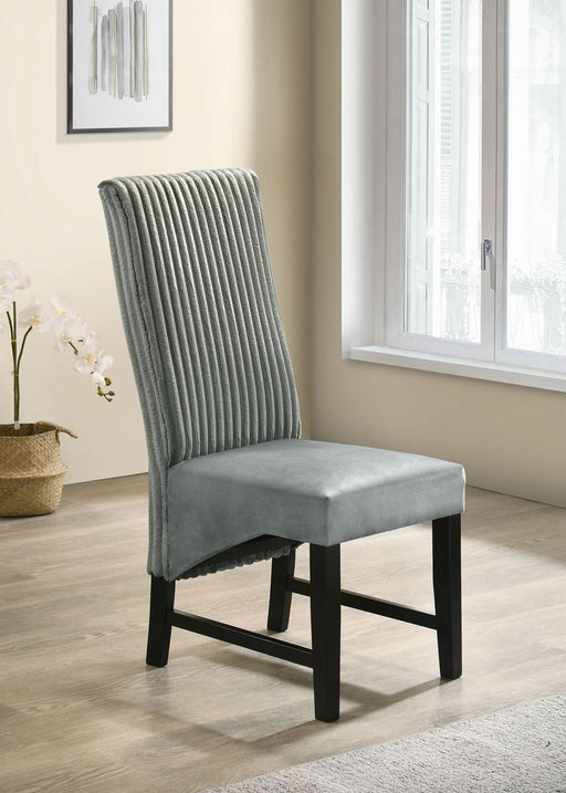 Barrand Upholstered Dining Side Chair Grey (Set of 2) - Walo Furniture