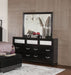 Barzini 7 - drawer Dresser with Mirror Black - Walo Furniture