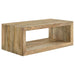 Benton Rectangular Solid Wood Coffee Table Natural - Walo Furniture