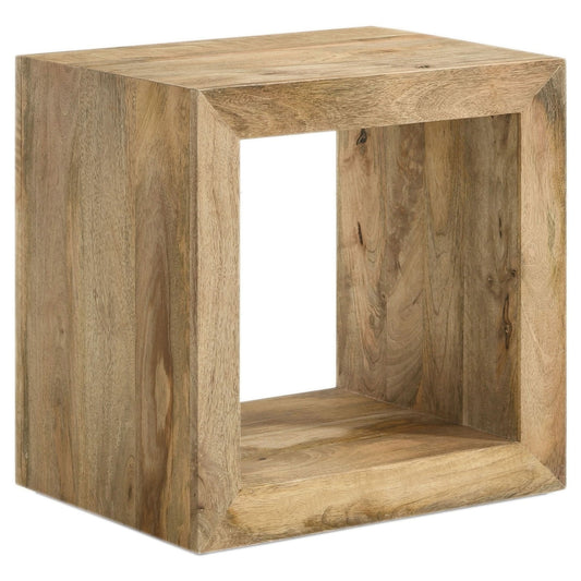 Benton Rectangular Solid Wood End Table Natural - Walo Furniture