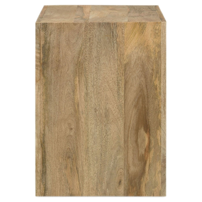 Benton Rectangular Solid Wood End Table Natural - Walo Furniture