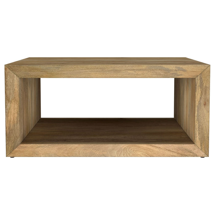 Benton Square Solid Mango Wood Coffee Table Natural - Walo Furniture