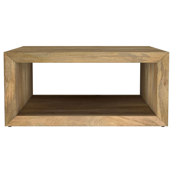 Benton Square Solid Mango Wood Coffee Table Natural - Walo Furniture