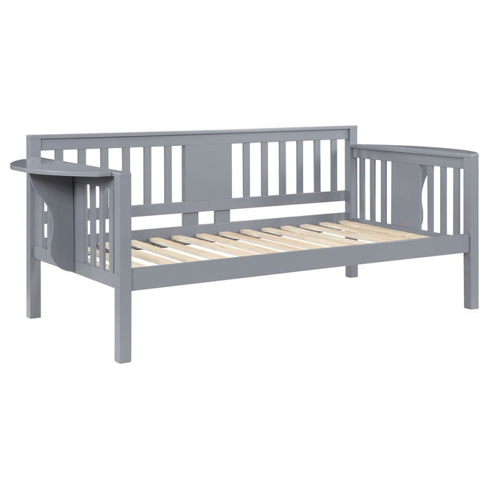 Bethany Wood Twin Daybed with Drop - down Tables Grey - Walo Furniture