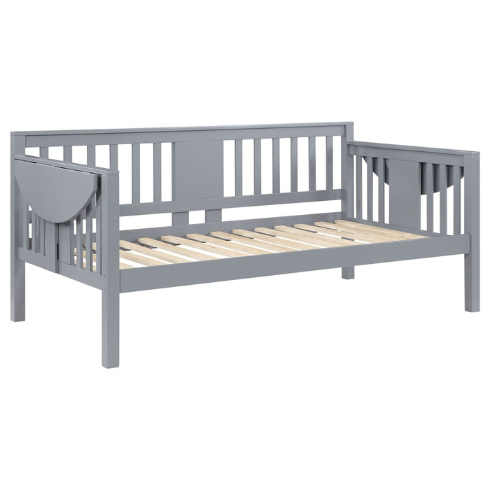 Bethany Wood Twin Daybed with Drop - down Tables Grey - Walo Furniture