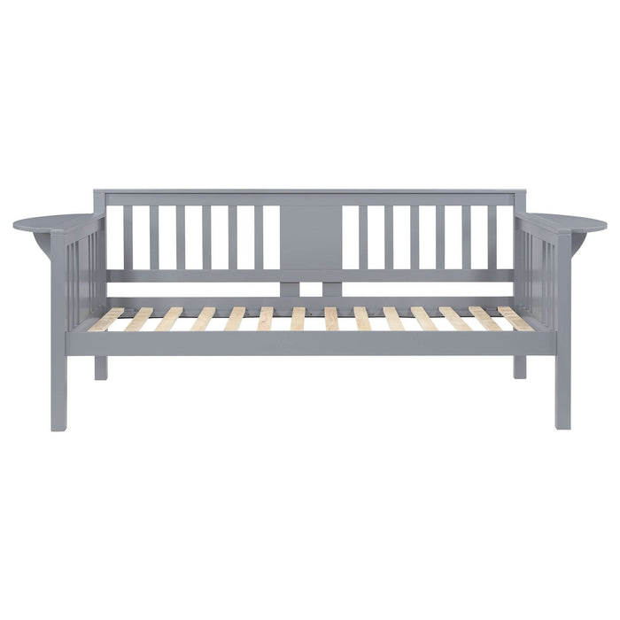 Bethany Wood Twin Daybed with Drop - down Tables Grey - Walo Furniture