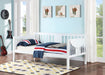 Bethany Wood Twin Daybed with Drop - down Tables White - Walo Furniture