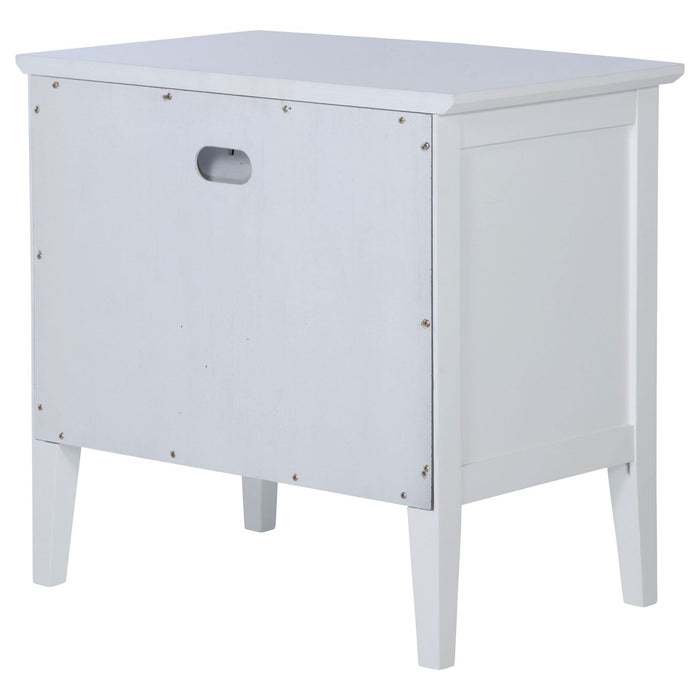 Bexhill 1 - drawer Nightstand Bedside Table White - Walo Furniture