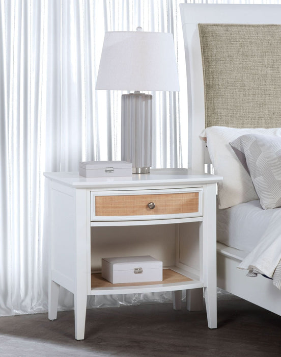 Bexhill 1 - drawer Nightstand Bedside Table White - Walo Furniture