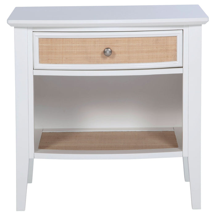 Bexhill 1 - drawer Nightstand Bedside Table White - Walo Furniture