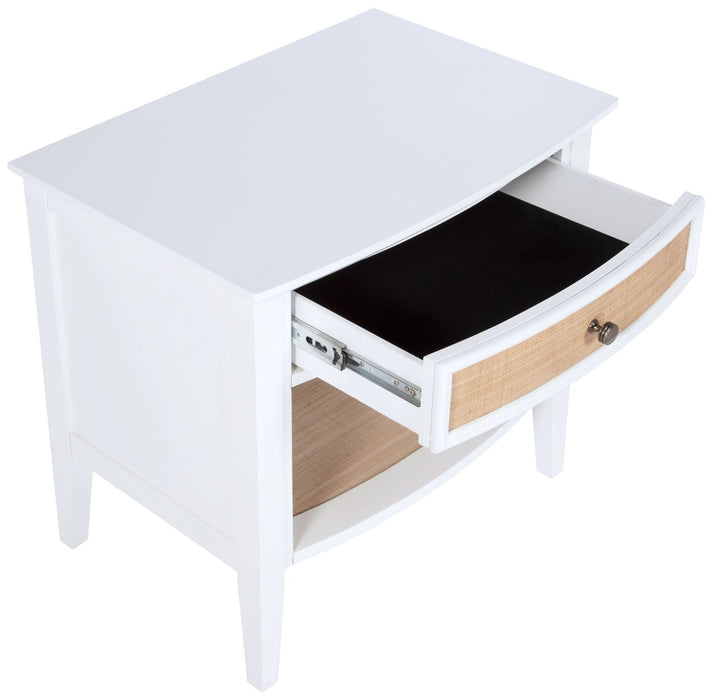 Bexhill 1 - drawer Nightstand Bedside Table White - Walo Furniture