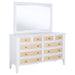 Bexhill 10 - drawer Dresser and Mirror White - Walo Furniture