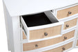 Bexhill 10 - drawer Dresser and Mirror White - Walo Furniture