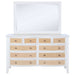 Bexhill 10 - drawer Dresser and Mirror White - Walo Furniture