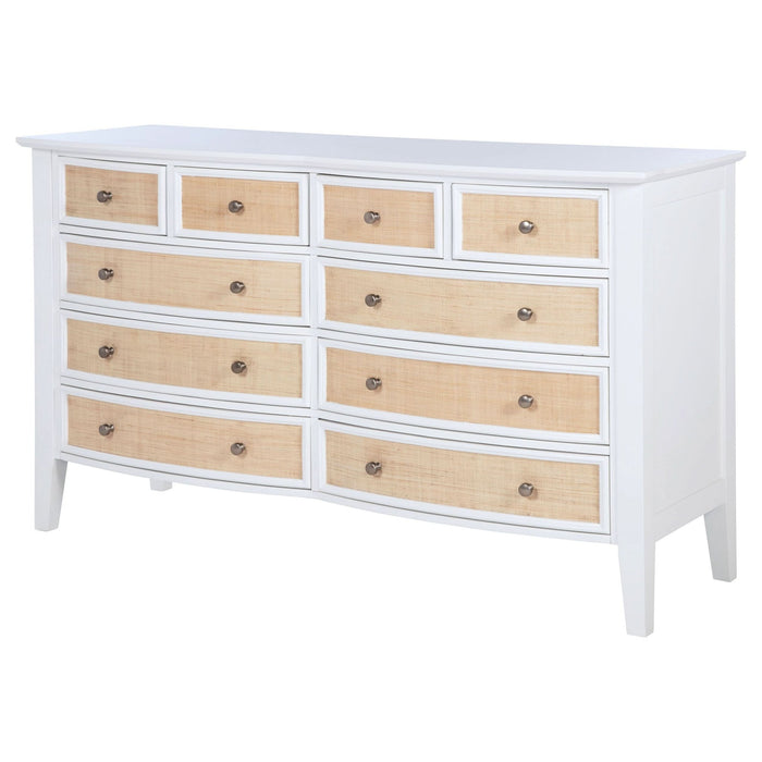 Bexhill 10 - drawer Dresser Cabinet White - Walo Furniture