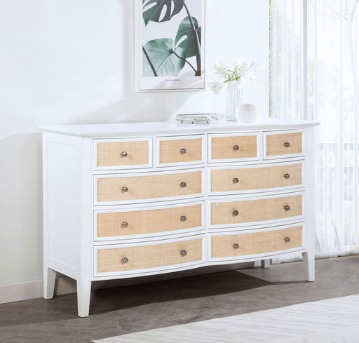 Bexhill 10 - drawer Dresser Cabinet White - Walo Furniture