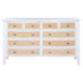 Bexhill 10 - drawer Dresser Cabinet White - Walo Furniture