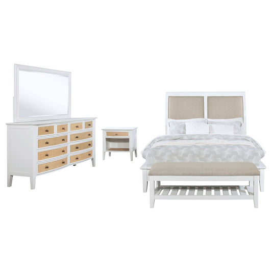 Bexhill 4 - piece Eastern King Bedroom Set White - Walo Furniture