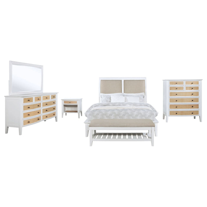 Bexhill 5 - piece California King Bedroom Set White - Walo Furniture