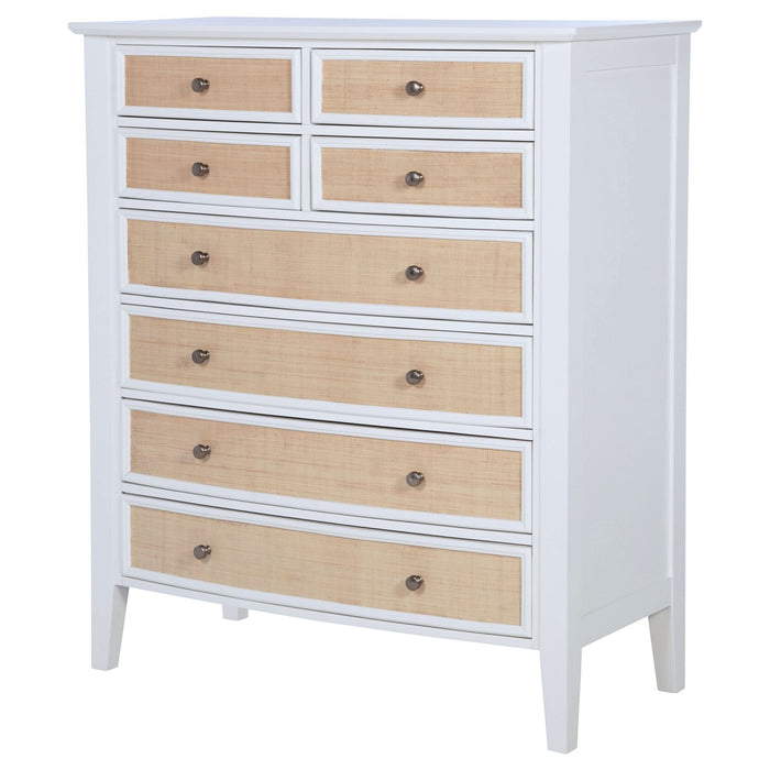 Bexhill 8 - drawer Chest of Drawers White - Walo Furniture