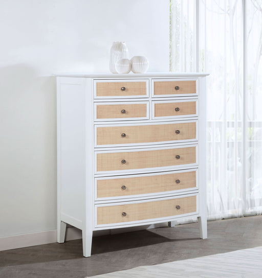 Bexhill 8 - drawer Chest of Drawers White - Walo Furniture