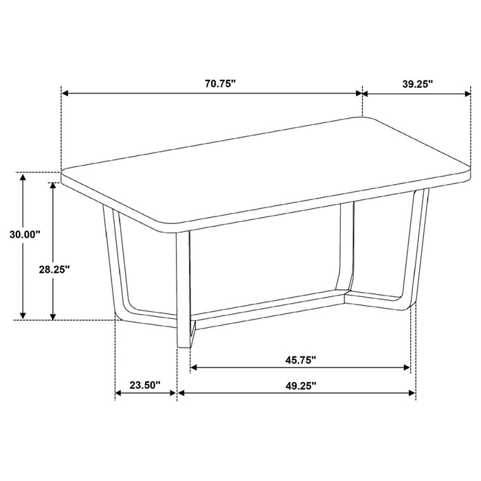 Biloxi 5 - piece 71 - inch Rectangular Dining Set Greyish Brown - Walo Furniture