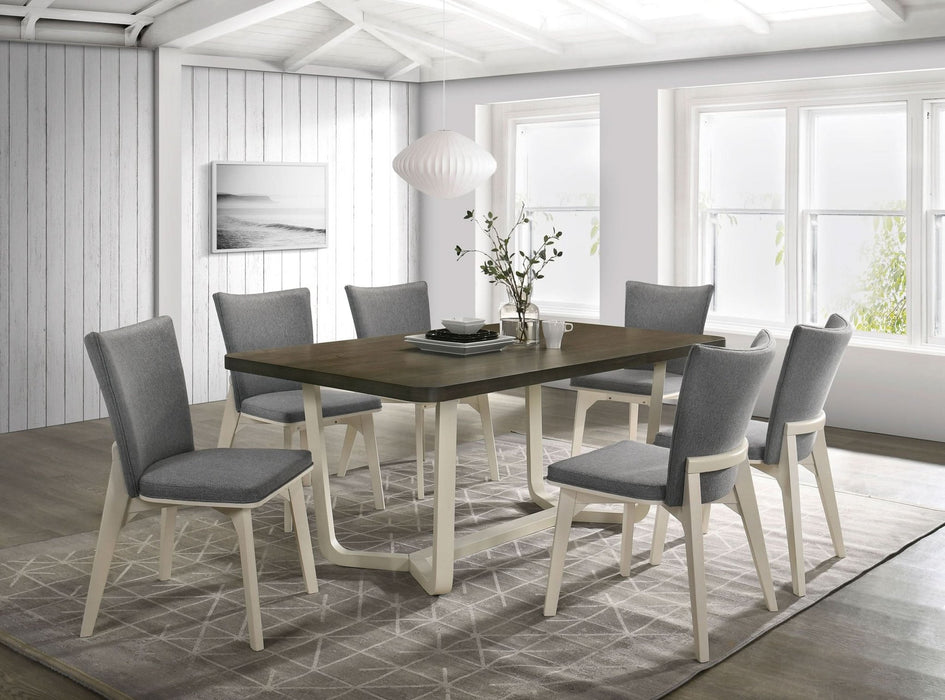 Biloxi 7 - piece 71 - inch Rectangular Dining Set Greyish Brown - Walo Furniture