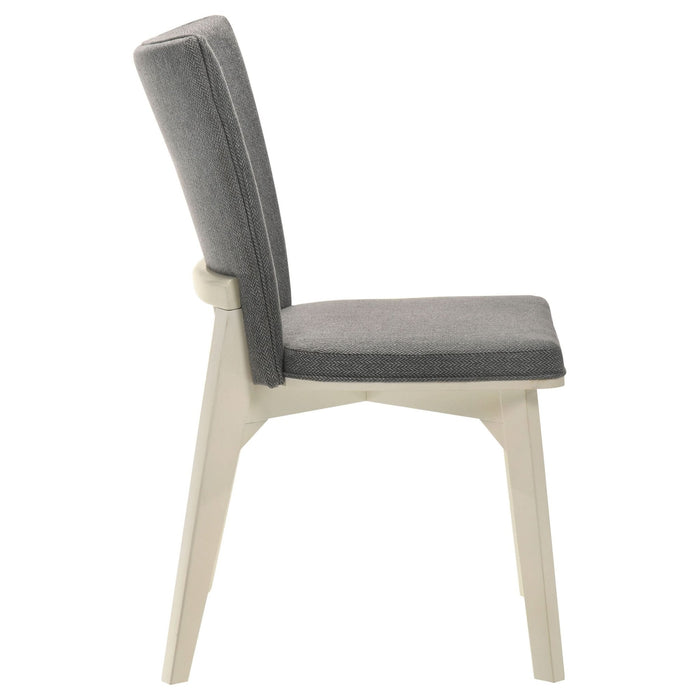 Biloxi Upholstered Dining Side Chair Grey (Set of 2) - Walo Furniture