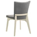 Biloxi Upholstered Dining Side Chair Grey (Set of 2) - Walo Furniture