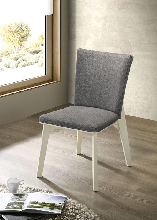 Biloxi Upholstered Dining Side Chair Grey (Set of 2) - Walo Furniture