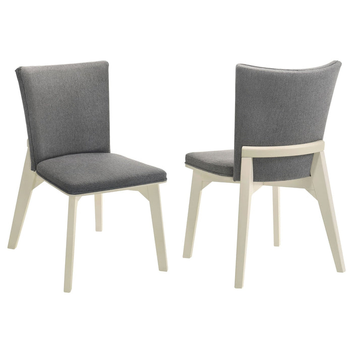 Biloxi Upholstered Dining Side Chair Grey (Set of 2) - Walo Furniture