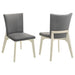 Biloxi Upholstered Dining Side Chair Grey (Set of 2) - Walo Furniture