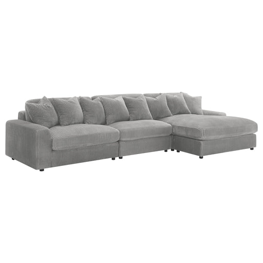 Blaine Upholstered Reversible Chaise Sectional Sofa Fog - Walo Furniture