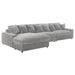 Blaine Upholstered Reversible Chaise Sectional Sofa Fog - Walo Furniture