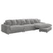 Blaine Upholstered Reversible Chaise Sectional Sofa Fog - Walo Furniture