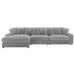 Blaine Upholstered Reversible Chaise Sectional Sofa Fog - Walo Furniture