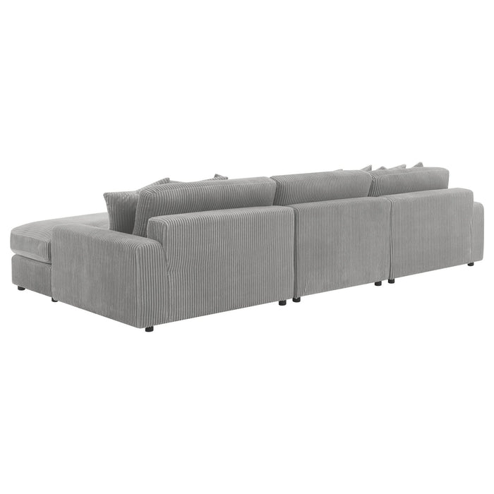 Blaine Upholstered Reversible Chaise Sectional Sofa Fog - Walo Furniture