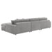 Blaine Upholstered Reversible Chaise Sectional Sofa Fog - Walo Furniture