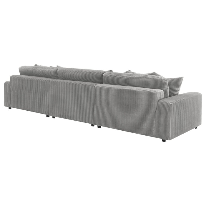 Blaine Upholstered Reversible Chaise Sectional Sofa Fog - Walo Furniture