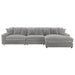 Blaine Upholstered Reversible Chaise Sectional Sofa Fog - Walo Furniture