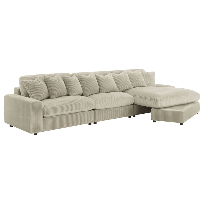 Blaine Upholstered Reversible Chaise Sectional Sofa Sand - Walo Furniture