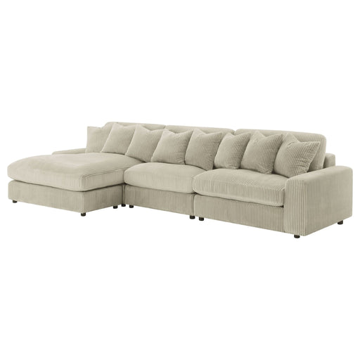 Blaine Upholstered Reversible Chaise Sectional Sofa Sand - Walo Furniture