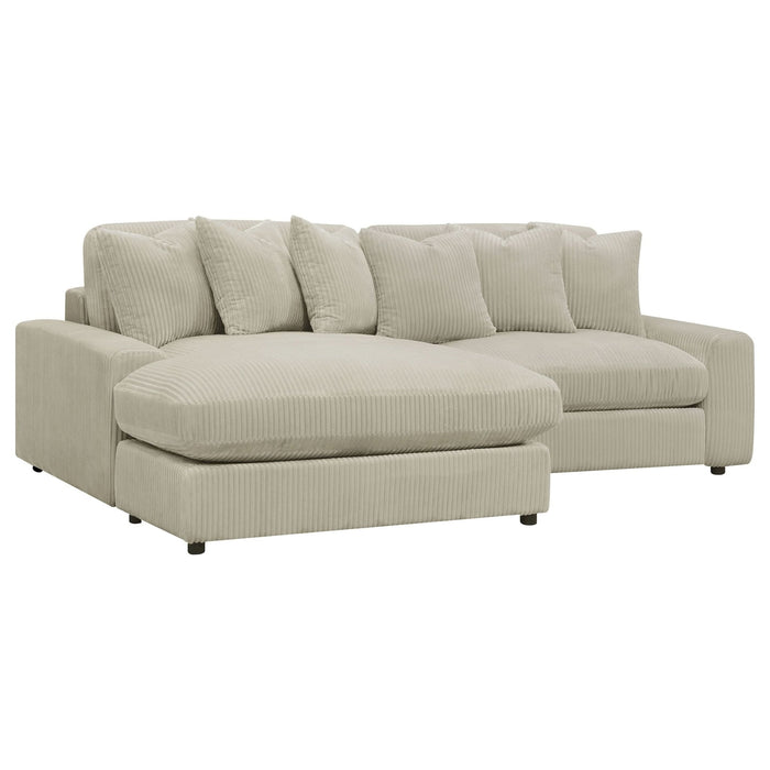 Blaine Upholstered Reversible Chaise Sectional Sofa Sand - Walo Furniture