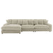 Blaine Upholstered Reversible Chaise Sectional Sofa Sand - Walo Furniture