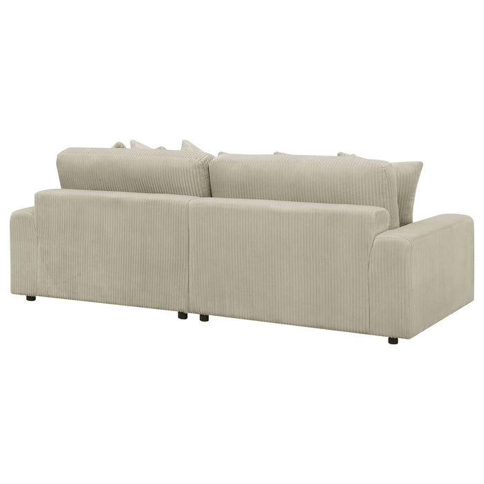 Blaine Upholstered Reversible Chaise Sectional Sofa Sand - Walo Furniture