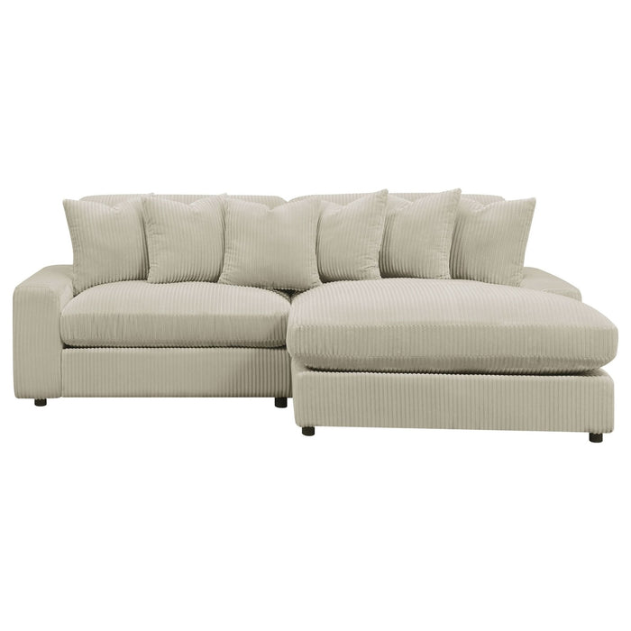 Blaine Upholstered Reversible Chaise Sectional Sofa Sand - Walo Furniture