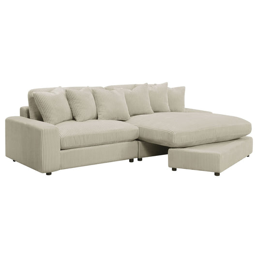 Blaine Upholstered Reversible Chaise Sectional Sofa Sand - Walo Furniture