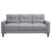 Bowen 2 - piece Upholstered Track Arm Tufted Sofa Set Grey - Walo Furniture